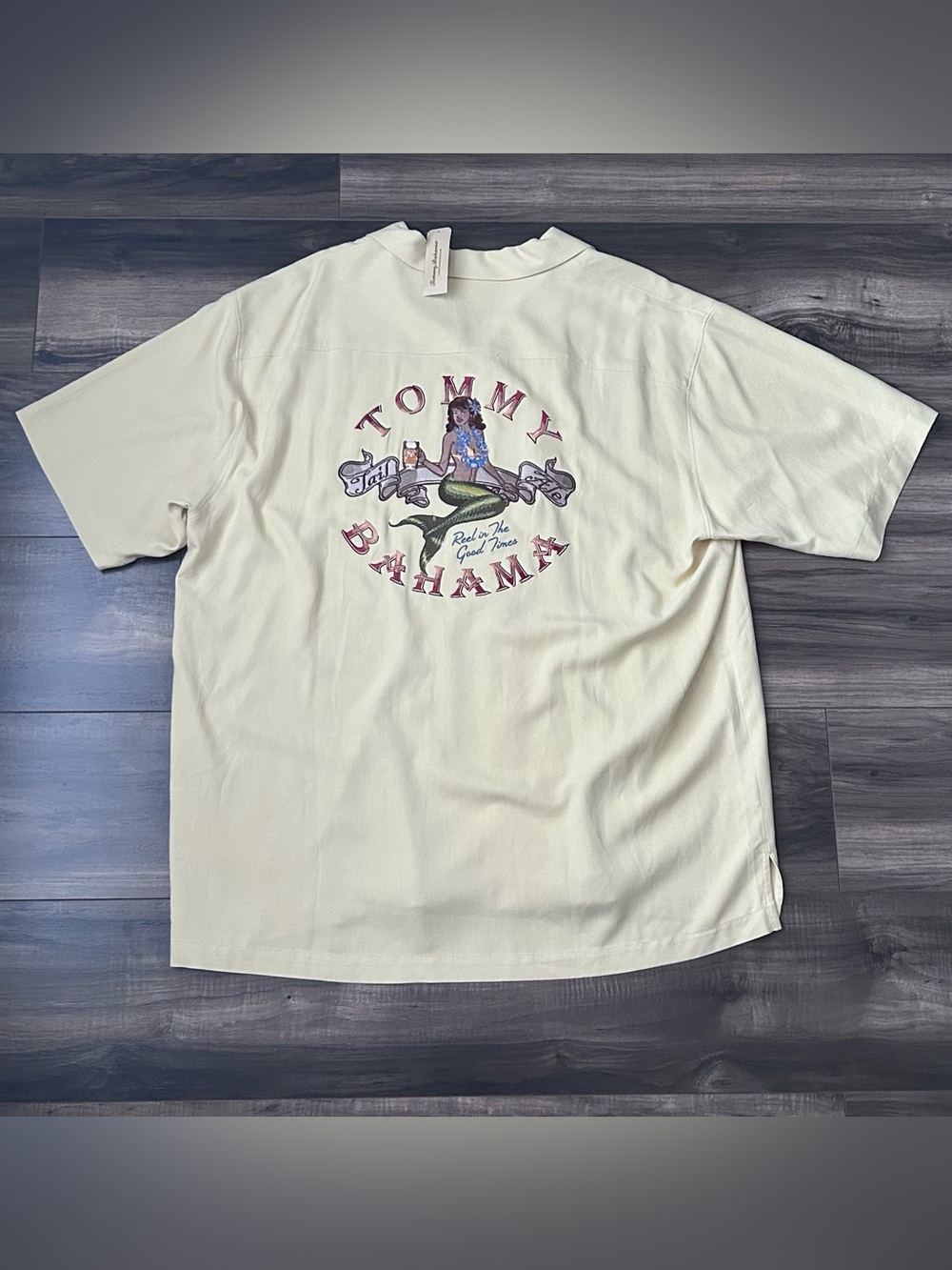 Tommy Bahama Camp Shirt Mens XL Embroidered Tail Ale Mermaid Beer Silk New